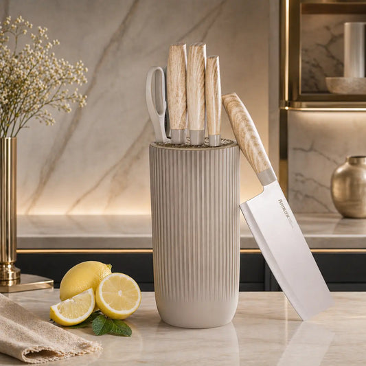 6-Piece Coated Knife Set - Khaki