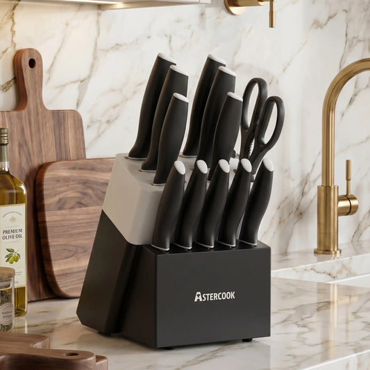 Professional 15-Pc German Steel Set -Black