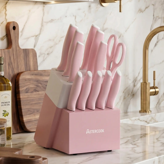 Professional 15-Pc German Steel Set-Pink
