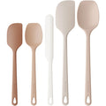 Astercook 5-Piece Silicone Spatula Set, 560°F Heat Resistant Rubber Spatulas with Stainless Steel Core, Nonstick Safe & Dishwasher Safe Baking Spatula Set for Cooking & Mixing, Macaron Pastel Colors