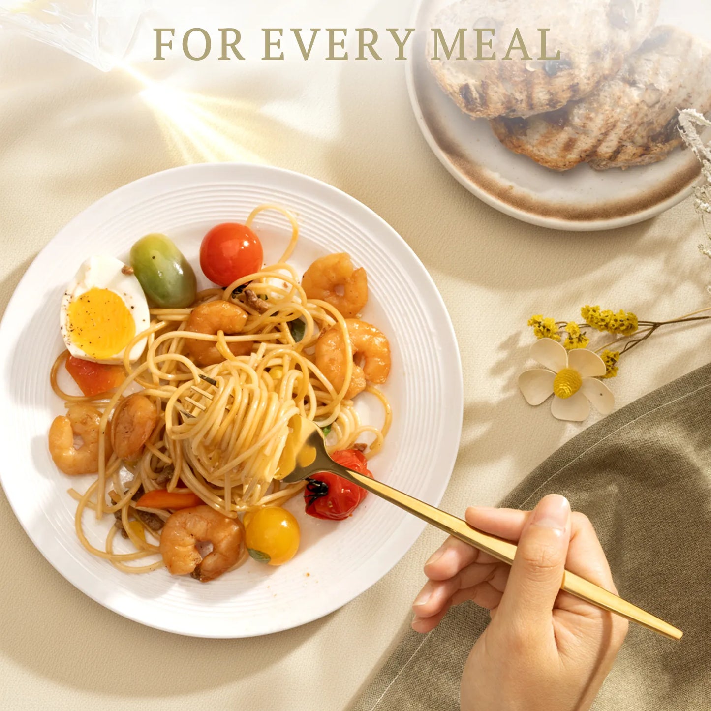 Astercook Silverware Set Food-Grade Stainless Steel-Gold