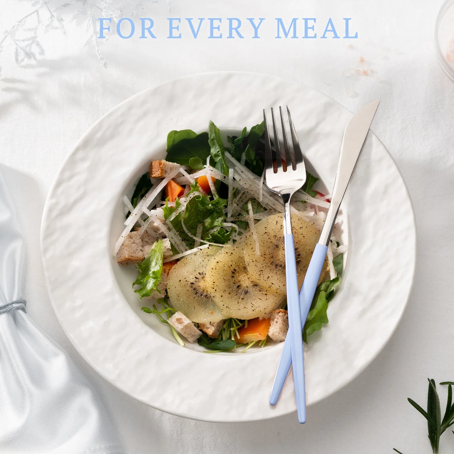 Astercook Silverware Set Food-Grade Stainless Steel-Blue