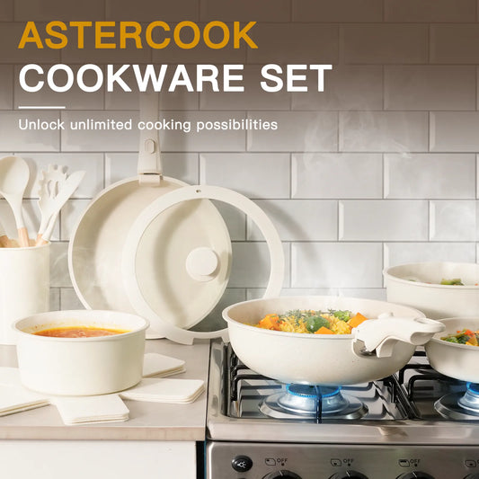 21-Piece Detachable Cookware Set