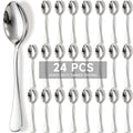 Astercook Dinner Spoon Set, 24-Piece Premium Food-Grade Stainless Steel Tablespoons Silverware, Mirror Polished & Dishwasher Safe, Heavy Duty Flatware Ideal for Kitchen, Restaurant & Party Use
