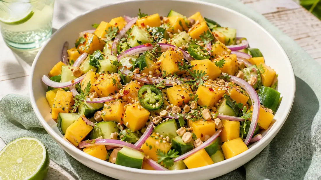 Mango Cucumber Salad With Chili-Lime Peanut Crunch