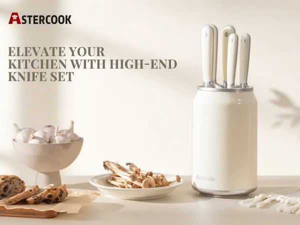 6-Pc Retro Cream Knife Set