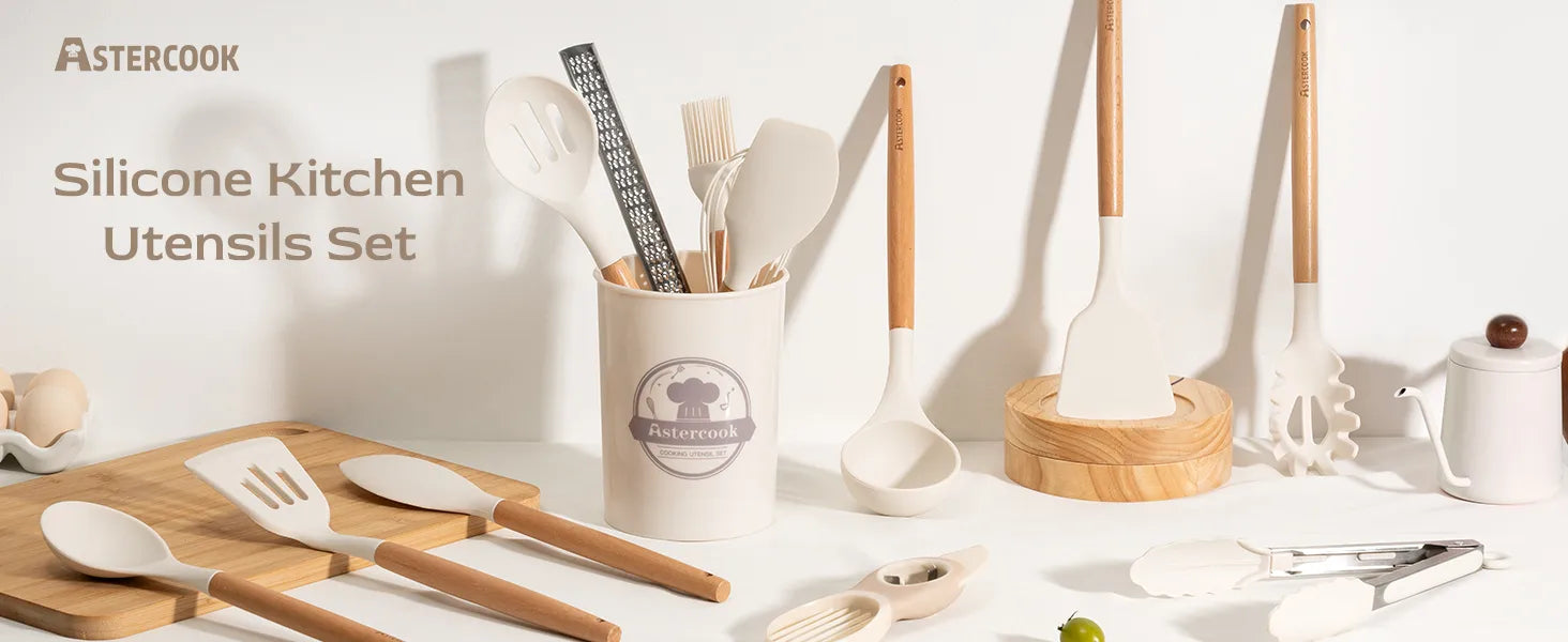 39-Piece Silicone Utensil Collection-White