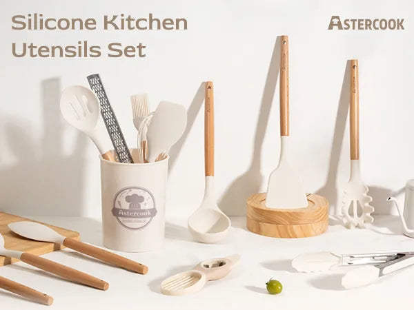 39-Piece Silicone Utensil Collection-White