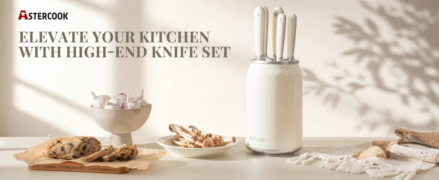 6-Pc Retro Cream Knife Set