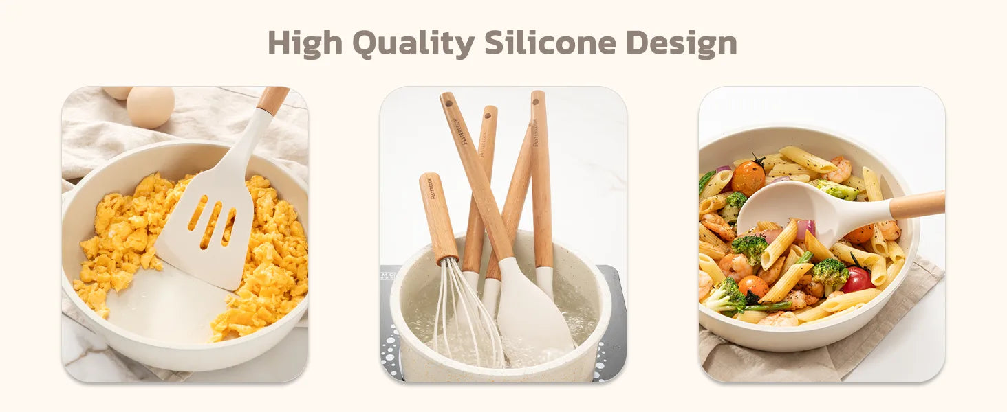 39-Piece Silicone Utensil Collection-White