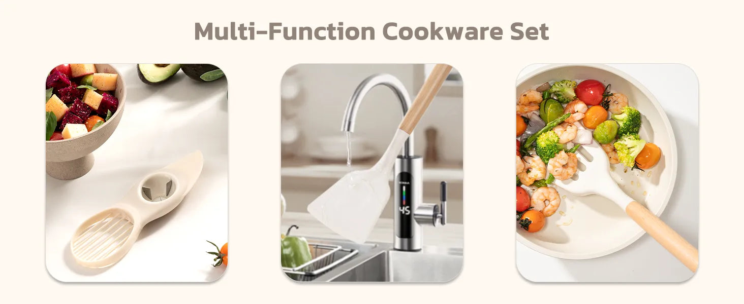 39-Piece Silicone Utensil Collection-White