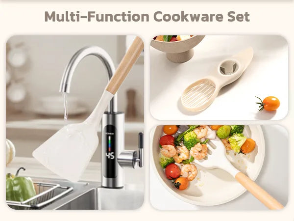 39-Piece Silicone Utensil Collection-White