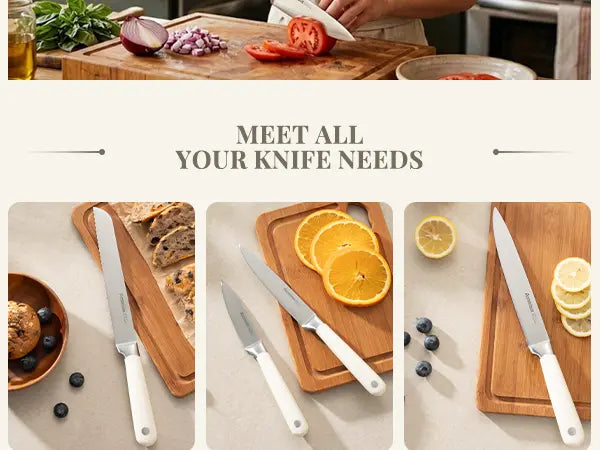 6-Pc Retro Cream Knife Set