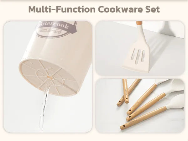 39-Piece Silicone Utensil Collection-White