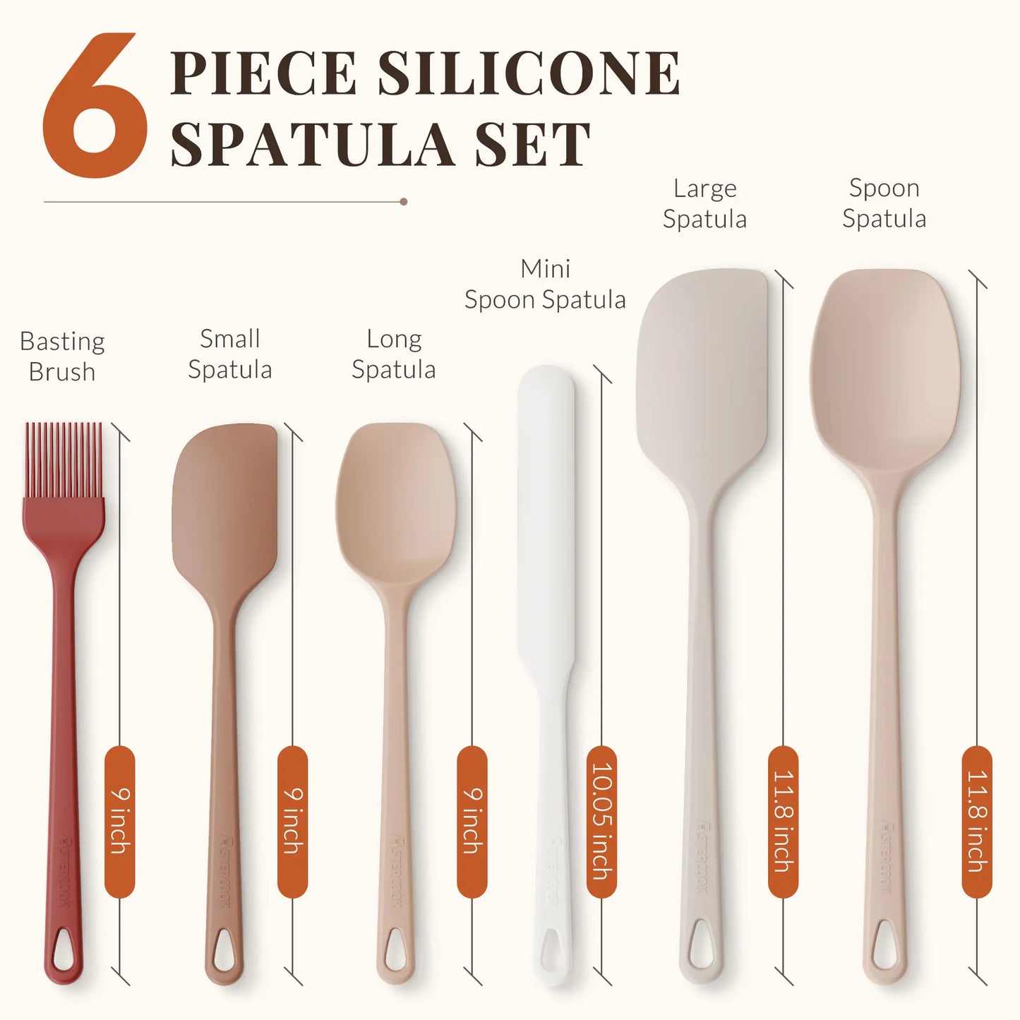 6-Pc Macaron Spatula Set
