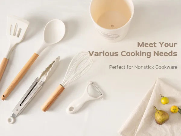 39-Piece Silicone Utensil Collection-White