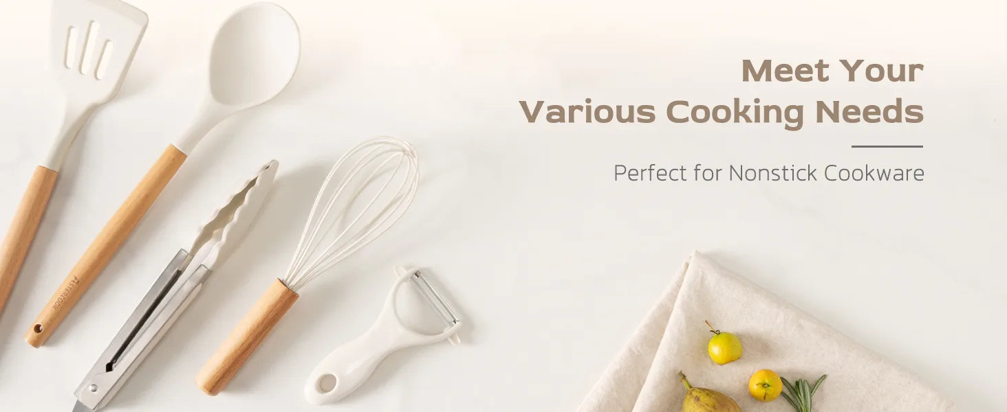 39-Piece Silicone Utensil Collection-White