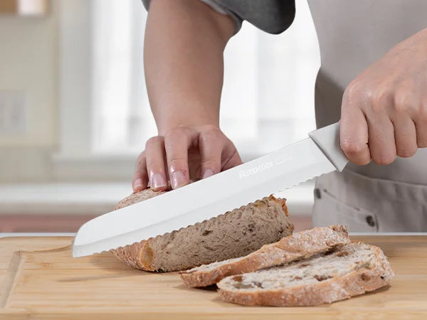 7 Pieces Kitchen Knives Set with Healthy Anti-Rust Coating Morandi