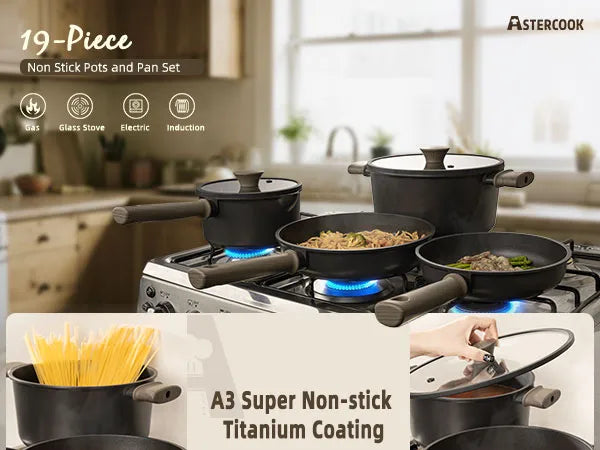 Professional 19-Pc Black Titanium Set