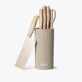 6-Piece Coated Knife Set - Khaki