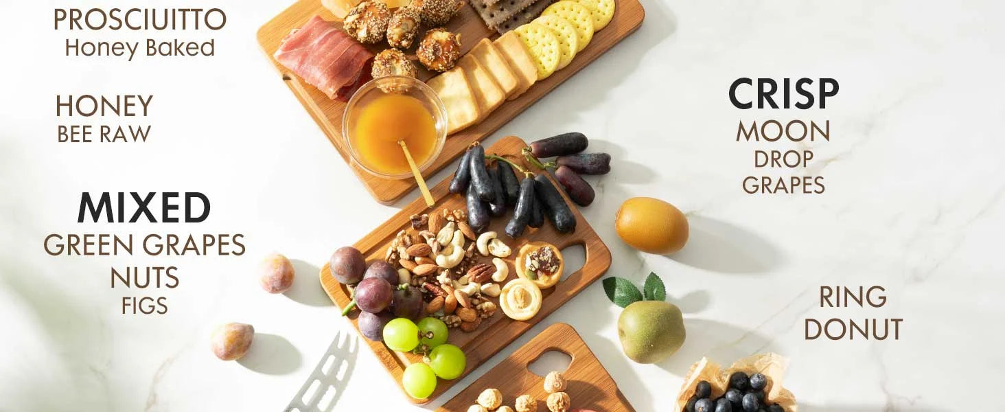 4-Piece Bamboo Cutting Board Set