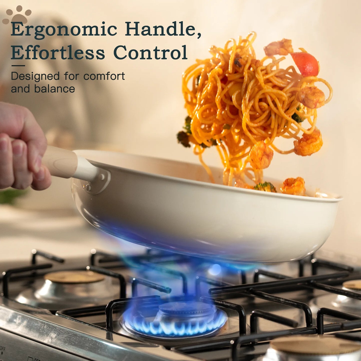18-Piece Ceramic Cookware Set – Dog Paw Handle