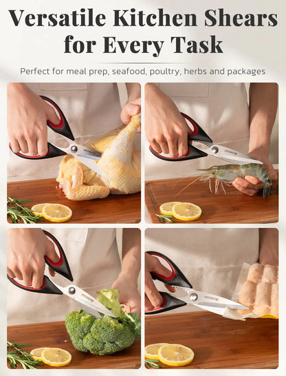 Astercook Heavy-Duty Kitchen Shears-Black(3-Pack)