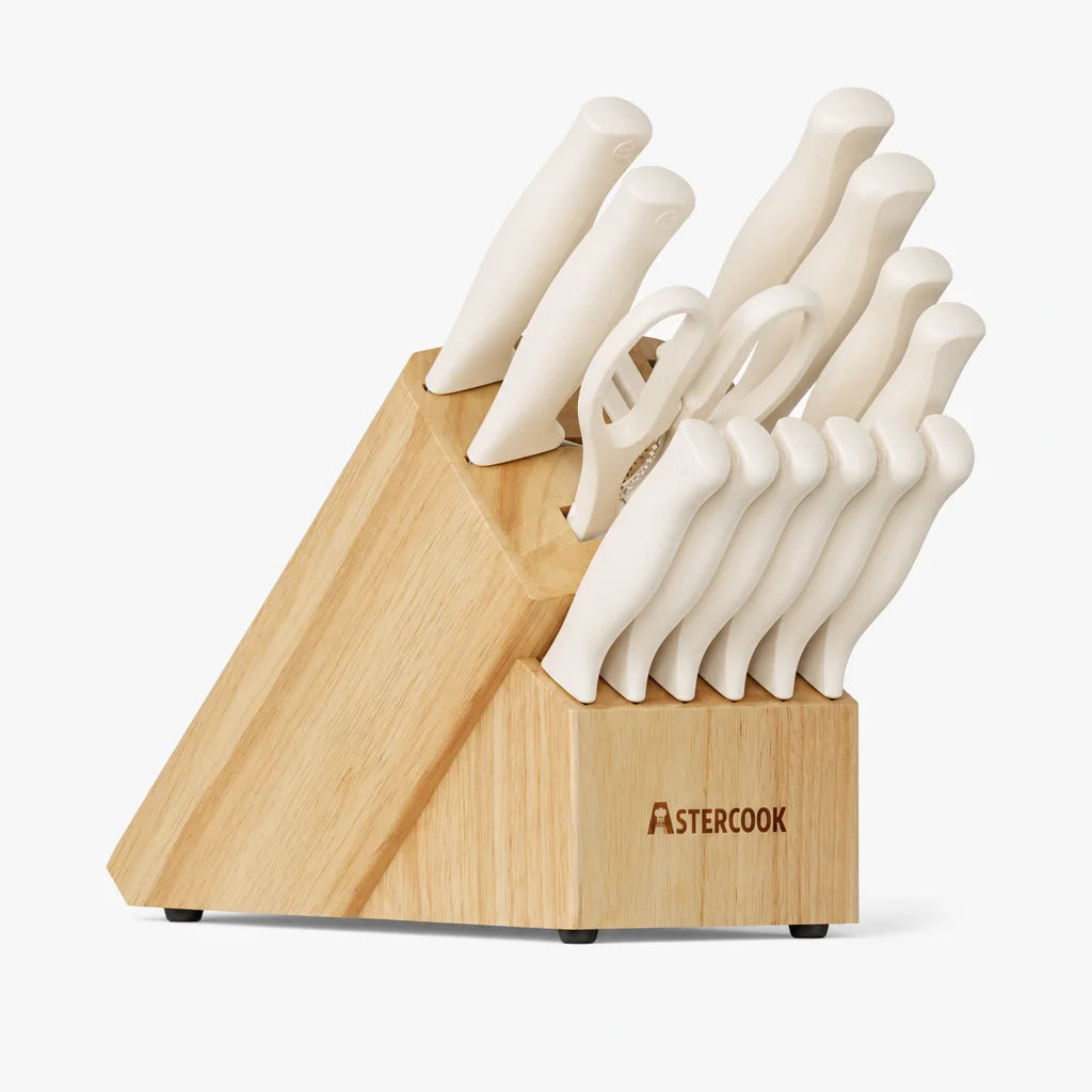 15 Pieces Kitchen Knife Sets with Anti-Rust Coating