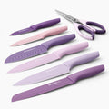 13 Pieces Kitchen Knives Set with Healthy Anti-Rust Coating Purple