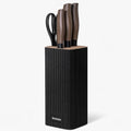 6-Piece Knife Block Set - Wood Grain-Black