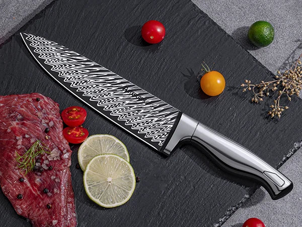 21-Piece Full Tang Knife Set - Silver