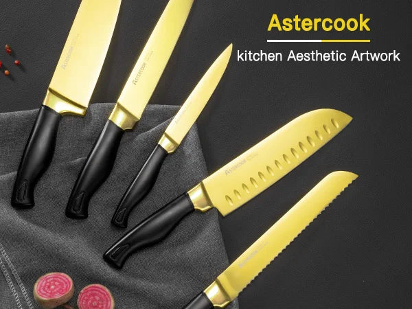 Luxury 14-Piece Gold Titanium Set-Black