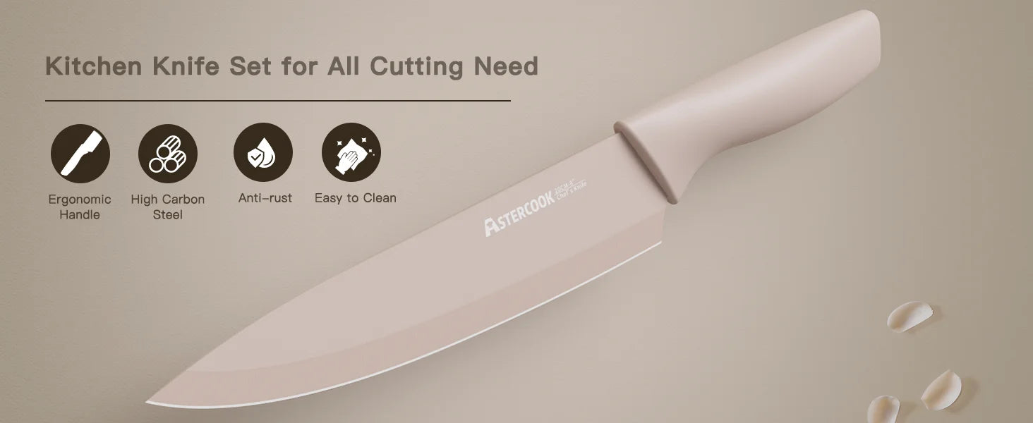 7 Pieces Stainless Steel Chef Knife Sets