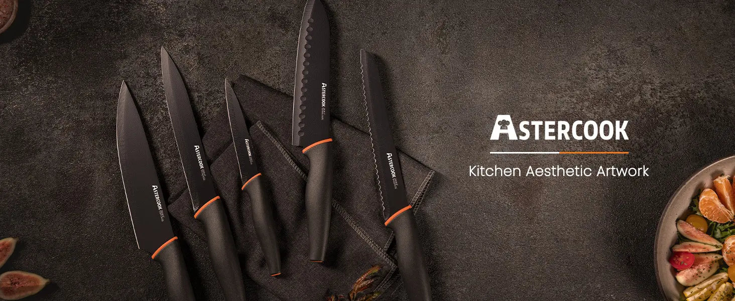 15 Pcs Kitchen Knife Set with Built-in Sharpener