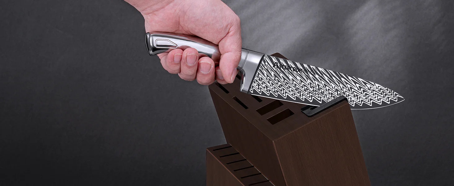 21-Piece Full Tang Knife Set - Silver