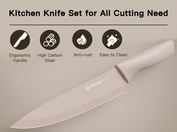 7 Pieces Stainless Steel Chef Knife Sets