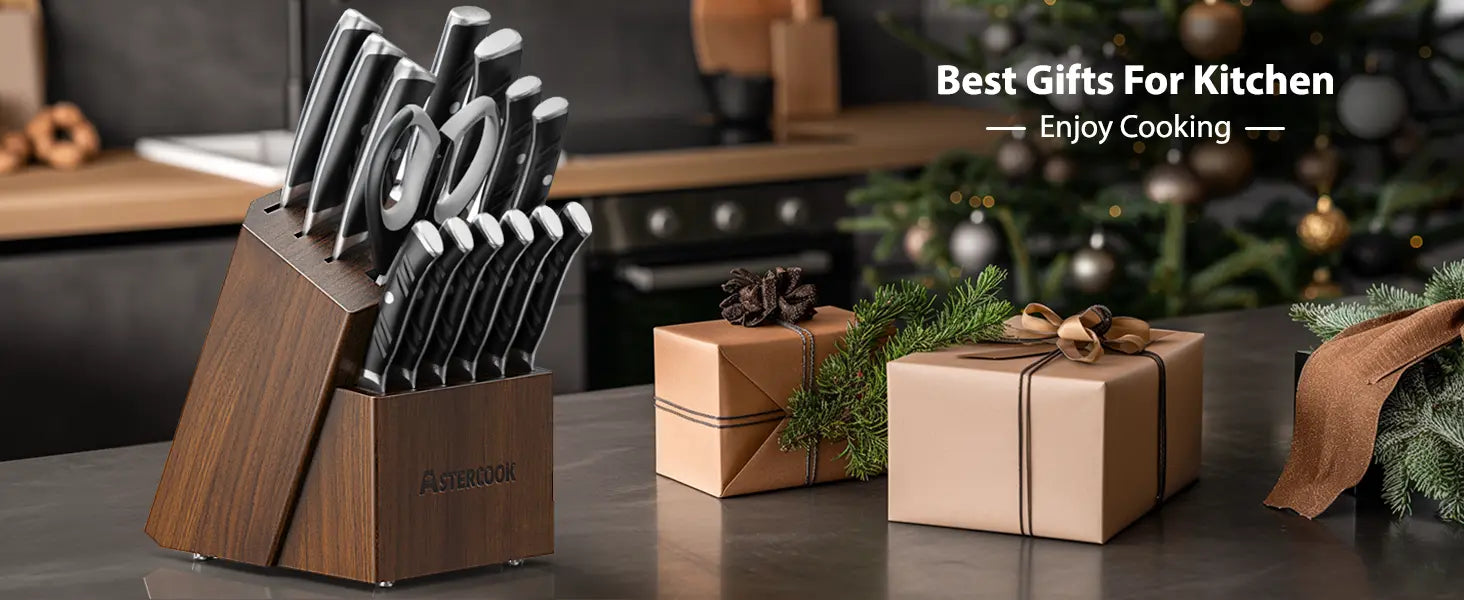 Professional 15-Pc Ergonomic Nylon Handle Knife Set