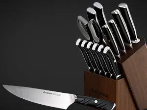Professional 15-Pc Ergonomic Nylon Handle Knife Set
