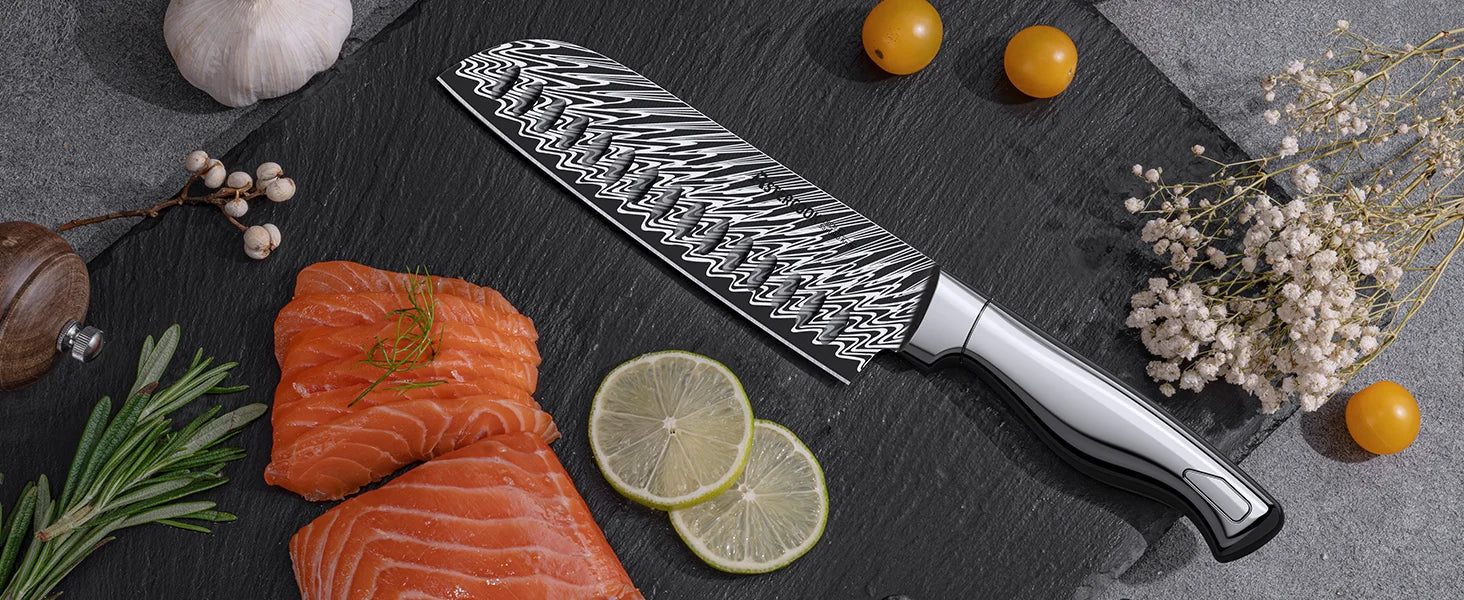 21-Piece Full Tang Knife Set - Silver
