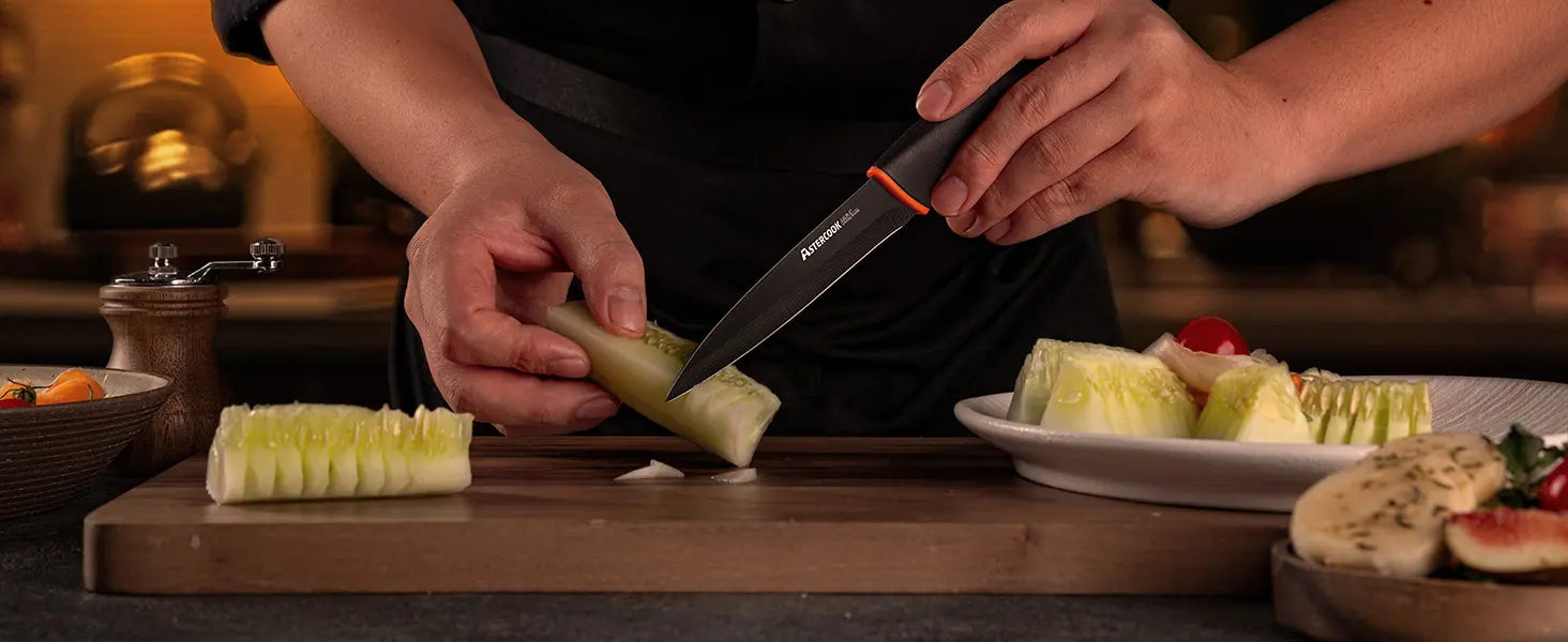 15 Pcs Kitchen Knife Set with Built-in Sharpener