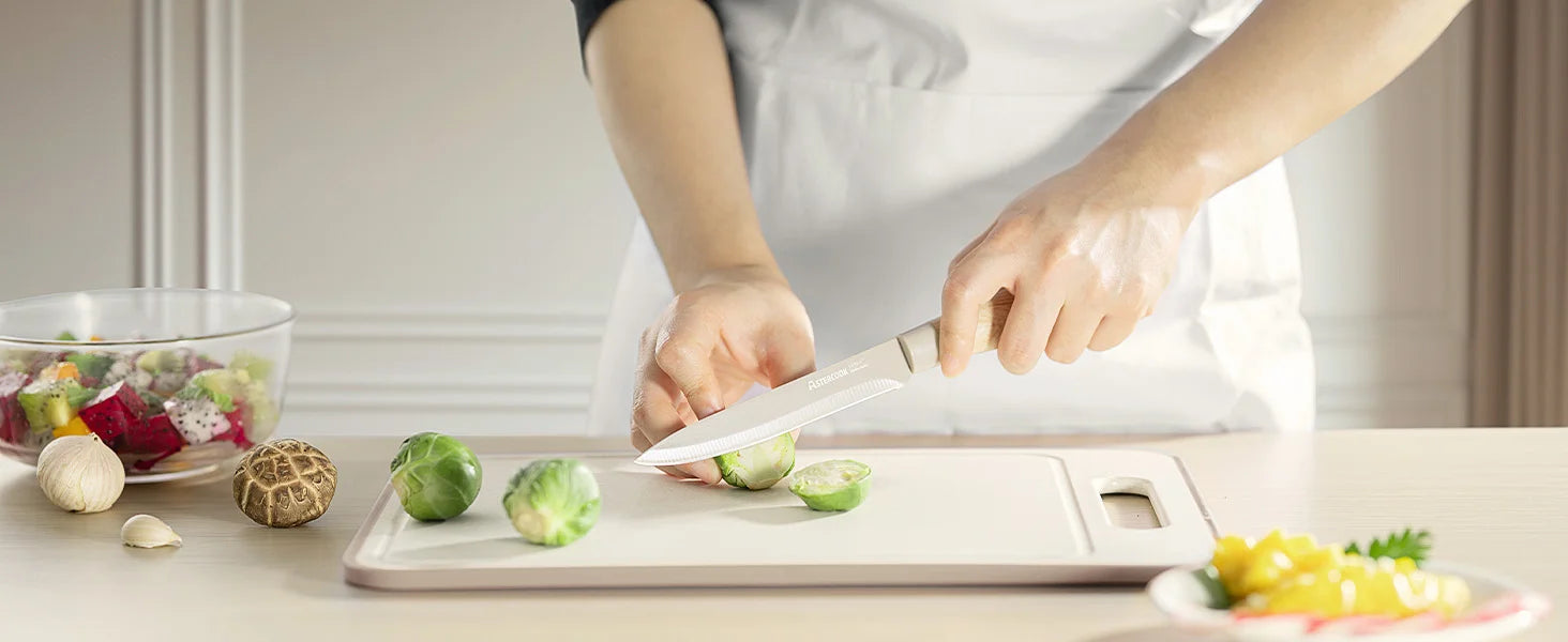 6-Piece Coated Knife Set - Khaki