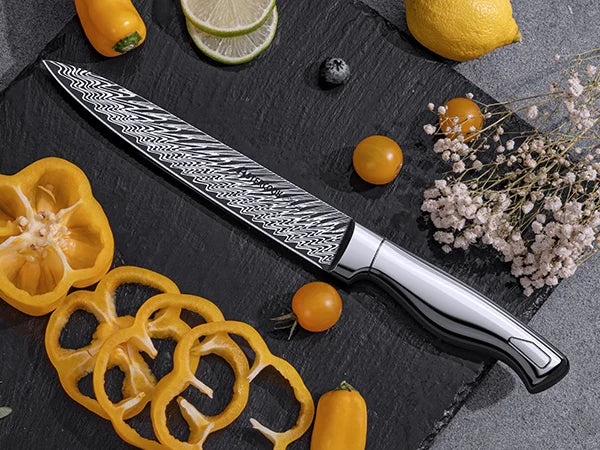 21-Piece Full Tang Knife Set - Silver