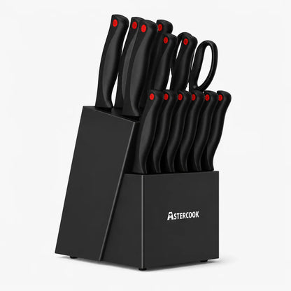 15-Piece Knife Block Set - Black