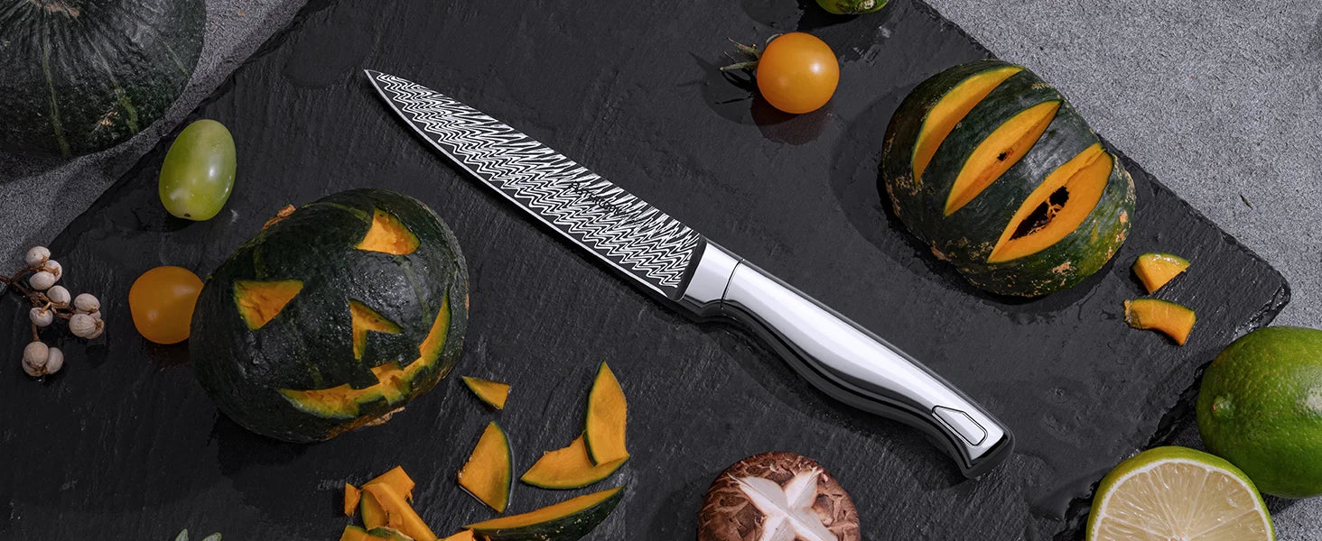 21-Piece Full Tang Knife Set - Silver