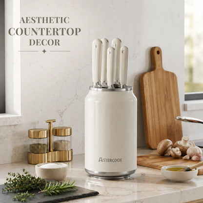 6-Pc Retro Cream Knife Set