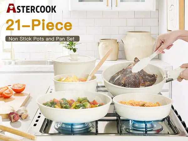 21-Piece Detachable Cookware Set