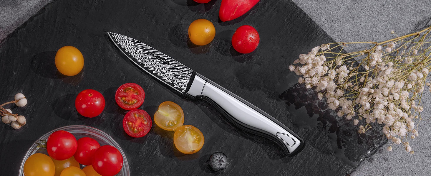 21-Piece Full Tang Knife Set - Silver