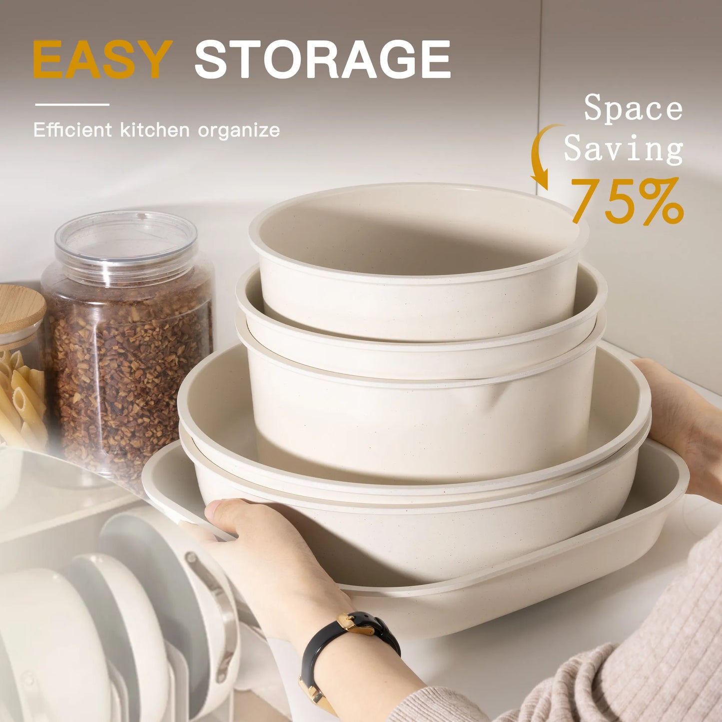 23-Pc Detachable Handle Cookware Set