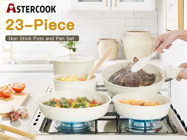 23-Pc Detachable Handle Cookware Set