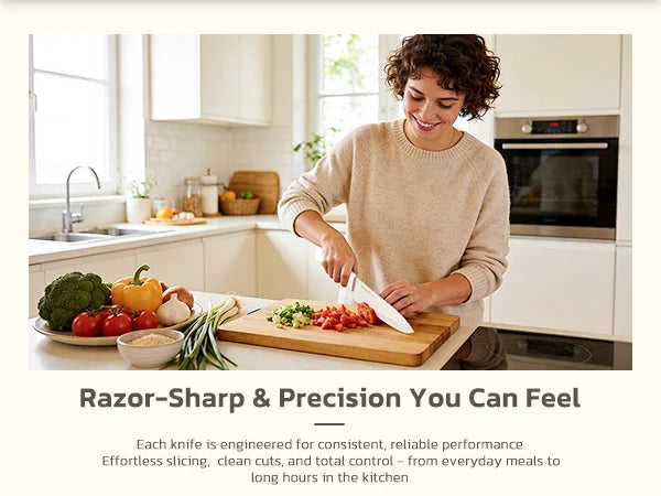 15 Pieces Kitchen Knife Sets with Anti-Rust Coating